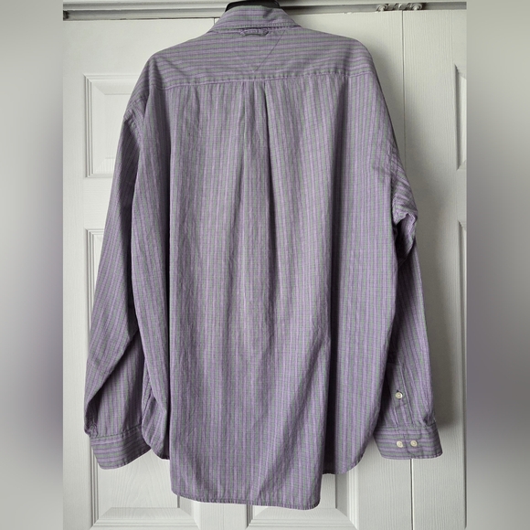 Men's Purple Striped Button-Down Shirt - Picture 9 of 15